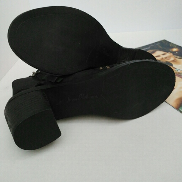 New Sam Edelman Open Toe Leather Booties - Picture 4 of 8